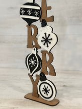 Load image into Gallery viewer, Stacking Merry Christmas Sign File SVG, Ornament, Glowforge, LuckyHeartDesignsCo