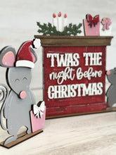 Load image into Gallery viewer, Standing Mouse Christmas Fireplace File SVG, Glowforge 'Twas The Night Before, LuckyHeartDesignsCo