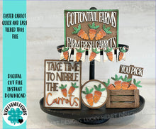 Load image into Gallery viewer, Easter Carrot Quick and Easy Tiered Tray File SVG, Glowforge Easter, LuckyHeartDesignsCo