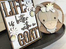 Load image into Gallery viewer, Goat Quick and Easy Tiered Tray File SVG, Farm Glowforge Tier Tray Farmhouse Decor, LuckyHeartDesignsCo