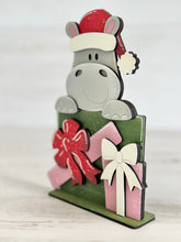 Load image into Gallery viewer, Standing Hippopotamus Christmas File SVG, Glowforge, LuckyHeartDesignsCo
