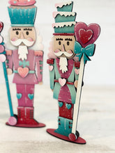 Load image into Gallery viewer, Valentines Nutcracker Standing File SVG, Glowforge, Tiered Tray LuckyHeartDesignsCo