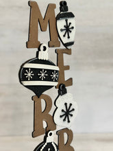 Load image into Gallery viewer, Stacking Merry Christmas Sign File SVG, Ornament, Glowforge, LuckyHeartDesignsCo