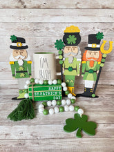 Load image into Gallery viewer, St. Patrick's Day Nutcracker Standing File SVG, Glowforge, Clover, Shamrock, Tiered Tray LuckyHeartDesignsCo