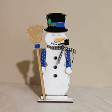 Load image into Gallery viewer, Snowman Nutcracker Standing File SVG, Glowforge, Winter Tiered Tray LuckyHeartDesignsCo