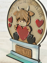 Load image into Gallery viewer, Highland Cow Valentines Snow Globe Interchangeable File SVG, Glowforge, Tiered Tray LuckyHeartDesignsCo
