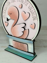Load image into Gallery viewer, Flamingo Valentines Snow Globe Interchangeable File SVG, Glowforge, Tiered Tray LuckyHeartDesignsCo