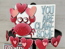 Load image into Gallery viewer, Crab Valentines Quick and Easy Tiered Tray File SVG, Tropical, Summer, Beach, Glowforge, LuckyHeartDesignsCo