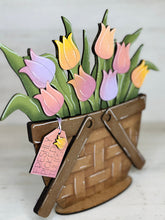 Load image into Gallery viewer, Tulips For The Flower Basket Interchangeable File SVG, Floral, Flowers, Spring Tiered Tray, Glowforge, LuckyHeartDesignsCo
