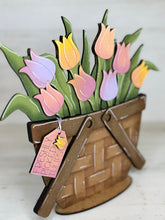 Load image into Gallery viewer, Tulips For The Flower Basket Interchangeable File SVG, Floral, Flowers, Spring Tiered Tray, Glowforge, LuckyHeartDesignsCo