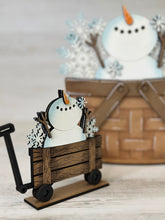 Load image into Gallery viewer, Snowman Winter For The Flower Basket Interchangeable File SVG, Winter, Snowflake, Frosty Tiered Tray, Glowforge, LuckyHeartDesignsCo