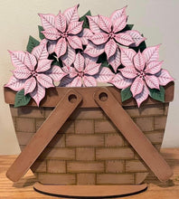 Load image into Gallery viewer, Poinsettia For The Flower Basket Interchangeable File SVG, Christmas Tiered Tray, Glowforge, LuckyHeartDesignsCo