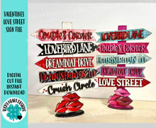 Load image into Gallery viewer, Valentine's Love Street Sign File SVG, Love Decor Glowforge, LuckyHeartDesignsCo