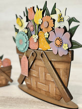 Load image into Gallery viewer, Wildflowers Mother's Day For The Flower Basket Interchangeable File SVG, Floral, Flowers, Spring Tiered Tray, Glowforge, LuckyHeartDesignsCo