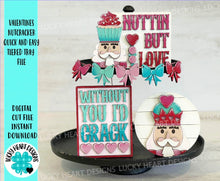 Load image into Gallery viewer, Valentines Nutcracker Quick and Easy Tiered Tray File SVG, Glowforge, LuckyHeartDesignsCo