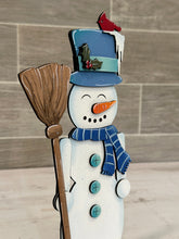 Load image into Gallery viewer, Snowman Nutcracker Standing File SVG, Glowforge, Winter Tiered Tray LuckyHeartDesignsCo