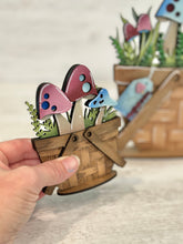 Load image into Gallery viewer, Mushrooms For The Flower Basket Interchangeable File SVG, TINY, Floral, Flowers, Spring Tiered Tray, Glowforge, LuckyHeartDesignsCo