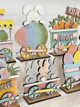 Load image into Gallery viewer, Easter Standing Train File SVG, Bunny, Carrots, Easter Egg, Tiered Tray Glowforge, LuckyHeartDesignsCo