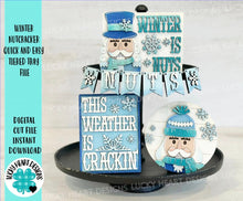 Load image into Gallery viewer, Winter Nutcracker Quick and Easy Tiered Tray File SVG, Glowforge , LuckyHeartDesignsCo