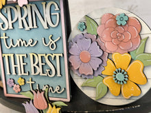 Load image into Gallery viewer, Spring Flowers Quick and Easy Tiered Tray File SVG, Tulips, Glowforge, LuckyHeartDesignsCo