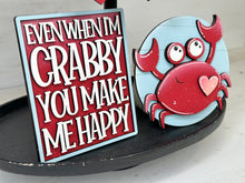 Load image into Gallery viewer, Crab Valentines Quick and Easy Tiered Tray File SVG, Tropical, Summer, Beach, Glowforge, LuckyHeartDesignsCo