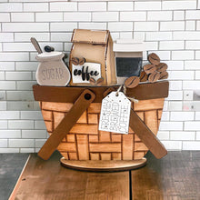 Load image into Gallery viewer, Coffee For The Flower Basket Interchangeable File SVG, Realtor Gift, Kitchen, Housewarming, Tiered Tray, Glowforge, LuckyHeartDesignsCo