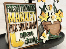 Load image into Gallery viewer, Daffodil Quick And Easy Tiered Tray File SVG, Spring, Flower, Summer, Floral, Tier Tray, LuckyHeartDesignsCo
