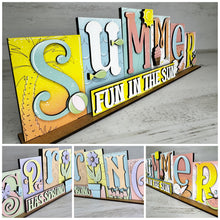 Load image into Gallery viewer, Spring Has Sprung Fun In The Sun Standing Reversible Blocks File SVG, Tiered Tray Glowforge, LuckyHeartDesignsCo
