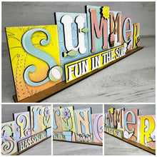 Load image into Gallery viewer, Spring Has Sprung Fun In The Sun Standing Reversible Blocks File SVG, Tiered Tray Glowforge, LuckyHeartDesignsCo