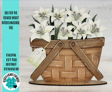 Load image into Gallery viewer, Lilys For The Flower Basket Interchangeable File SVG, Floral, TINY Flowers, Easter, Spring Tiered Tray, Glowforge, LuckyHeartDesignsCo