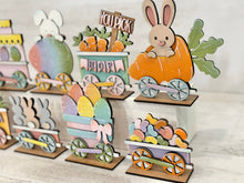 Load image into Gallery viewer, Easter Standing Train File SVG, Bunny, Carrots, Easter Egg, Tiered Tray Glowforge, LuckyHeartDesignsCo