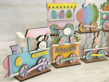 Load image into Gallery viewer, Easter Standing Train File SVG, Bunny, Carrots, Easter Egg, Tiered Tray Glowforge, LuckyHeartDesignsCo