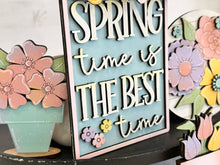 Load image into Gallery viewer, Spring Flowers Quick and Easy Tiered Tray File SVG, Tulips, Glowforge, LuckyHeartDesignsCo