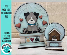 Load image into Gallery viewer, Dog Snow Globe Interchangeable File SVG, Glowforge, Pet, Puppy, Tiered Tray LuckyHeartDesignsCo