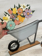Load image into Gallery viewer, Wheelbarrow For The Flower Basket Interchangeable (Original and TINY) File SVG, Vase, Flower, Tiered Tray, Glowforge, LuckyHeartDesignsCo