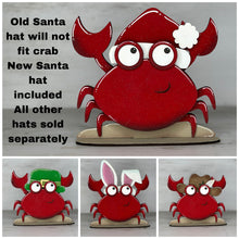 Load image into Gallery viewer, Crab Animal Hats Interchangeable MINI File SVG, Seasonal sign, Holiday, Pet, Beach, Summer Tiered Tray Glowforge, LuckyHeartDesignsCo