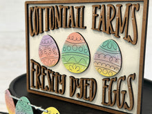 Load image into Gallery viewer, Easter Egg Quick and Easy Tiered Tray File SVG, Glowforge Bunny, Spring, Cottontail, LuckyHeartDesignsCo