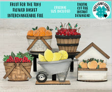 Load image into Gallery viewer, Fruits For The Flower Basket Interchangeable File SVG, TINY & Original, Strawberry Lemon, Summer Tiered Tray, Glowforge, LuckyHeartDesignsCo