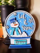 Load image into Gallery viewer, Winter Snowman Snow Globe Interchangeable File SVG, Glowforge, Tiered Tray LuckyHeartDesignsCo