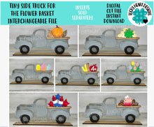 Load image into Gallery viewer, TINY Side Truck For The Flower Basket Interchangeable File SVG, Glowforge, LuckyHeartDesignsCo