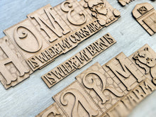 Load image into Gallery viewer, Farm Sweet Farm Home Reversible Blocks File SVG,Tiered Tray, Letters, Barn, Highland Cow, Pig, Horse Chicken, Glowforge, LuckyHeartDesignsCo
