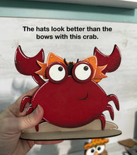 Load image into Gallery viewer, Crab Animal Hats Interchangeable MINI File SVG, Seasonal sign, Holiday, Pet, Beach, Summer Tiered Tray Glowforge, LuckyHeartDesignsCo