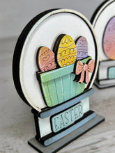Load image into Gallery viewer, TINY Easter Snow Globe Interchangeable File SVG, Glowforge, Spring, Bunny, Carrots, Easter Eggs, Tiered Tray LuckyHeartDesignsCo