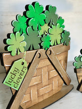 Load image into Gallery viewer, Clovers For The Flower Basket Interchangeable File SVG, St. Patrick's Day, Lucky, Shamroock, Clover, Glowforge, LuckyHeartDesignsCo