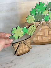 Load image into Gallery viewer, Clovers For The Flower Basket Interchangeable File SVG, St. Patrick's Day, Lucky, Shamroock, Clover, Glowforge, LuckyHeartDesignsCo