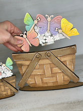 Load image into Gallery viewer, Spring Butterfly For The Flower Basket Interchangeable File SVG, Floral, Flowers, Spring Tiered Tray, Glowforge, LuckyHeartDesignsCo