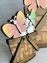 Load image into Gallery viewer, Spring Butterfly For The Flower Basket Interchangeable File SVG, Floral, Flowers, Spring Tiered Tray, Glowforge, LuckyHeartDesignsCo