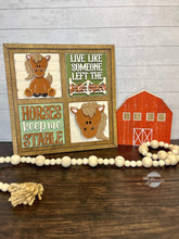 Load image into Gallery viewer, Horse Interchangeable Leaning Sign File SVG, Barn, Farm Tiered Tray Glowforge, LuckyHeartDesignsCo