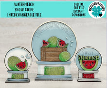 Load image into Gallery viewer, Watermelon Snow Globe Interchangeable File SVG, Fruit, Summer, Spring, Glowforge, Tiered Tray LuckyHeartDesignsCo