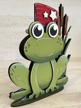 Load image into Gallery viewer, Frog Animal Hats Interchangeable MINI File SVG, Seasonal Leaning sign, Holiday, Spring Tiered Tray Glowforge, LuckyHeartDesignsCo